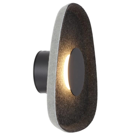 Moro Industrial Wall Lamp Light Felt Aluminium Acrylic Black Grey Textured