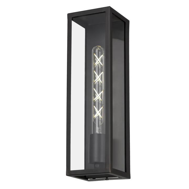 Arzano Modern Wall Lamp Light Solid Brass Clear Black Clear