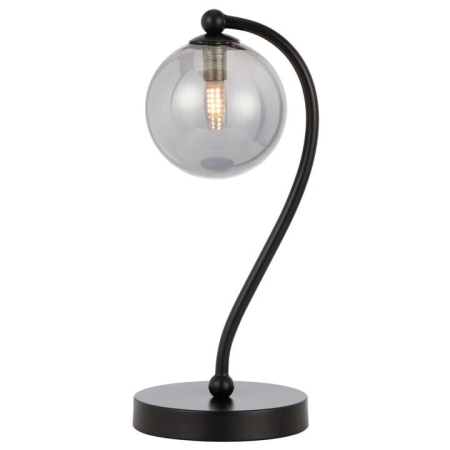 Felton Modern Table Desk Lamp Light Glass Metal Black Smoke Matte