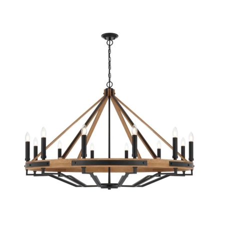Darien Contemporary Pendant Hanging Lamp Light Wood Metal Ash Black Wood Tones