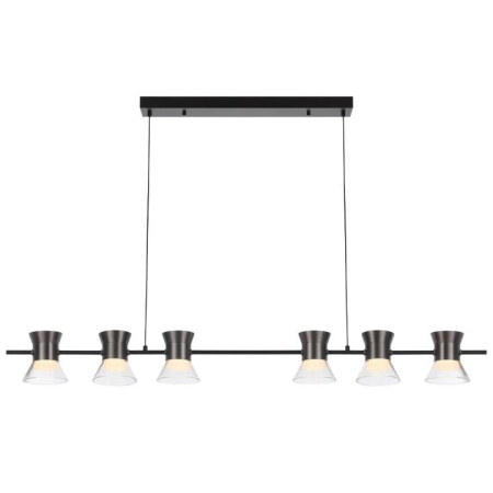 Tipico Contemporary Pendant Hanging Lamp Light Metal Glass Aluminium Gun Metal Matte