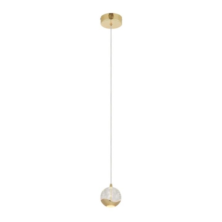 Segovia Modern Pendant Hanging Lamp Light Glass Stainless Steel Zinc Alloy Metal Gold Clear Gloss