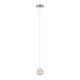 Segovia Modern Pendant Hanging Lamp Light Glass Stainless Steel Zinc Alloy Metal Chrome Clear Gloss