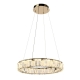 Rias Modern Pendant Hanging Lamp Light Crystal Stainless Steel Gold Gloss