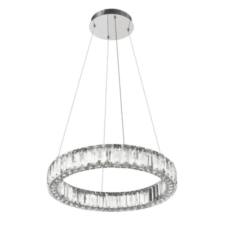 Rias Modern Pendant Hanging Lamp Light Crystal Stainless Steel Chrome Gloss