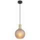 Patino Modern Pendant Hanging Lamp Light Glass Metal Amber Matte
