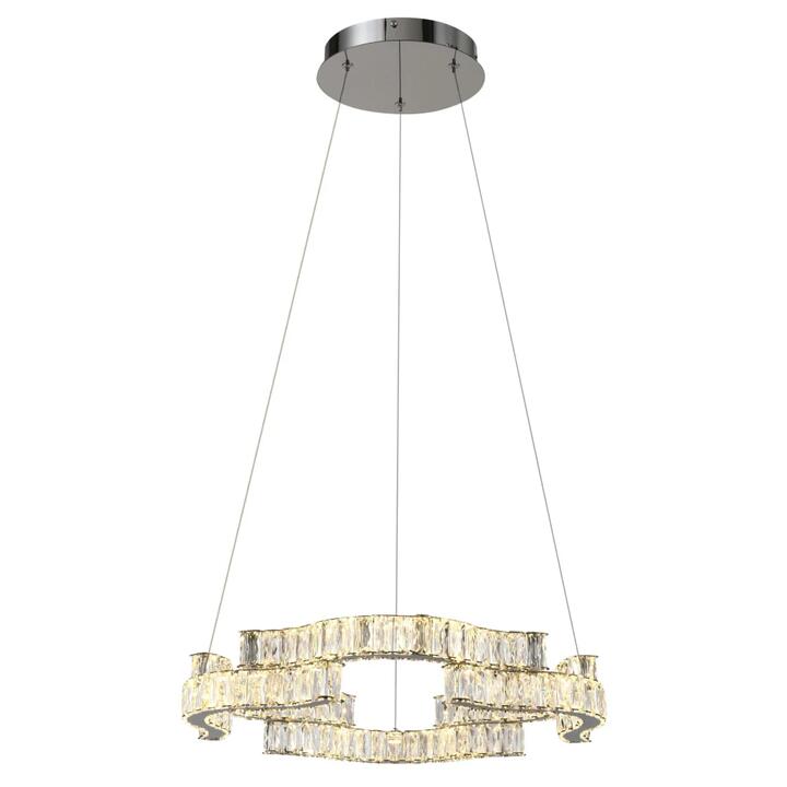 Jura Modern Pendant Hanging Lamp Light Crystal Stainless Steel Chrome Gloss