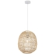 Rana Modern Pendant Hanging Lamp Light Metal Rattan Natural White