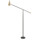 Jibara Modern Standing Floor Lamp Light Foot Switch Metal Black Brass Satin