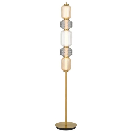 Torso Modern Standing Floor Lamp Light Metal Glass Brass Polished