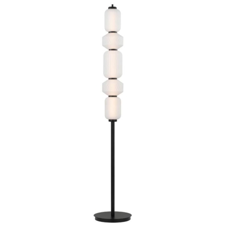 Torso Modern Standing Floor Lamp Light Metal Glass Black Matte