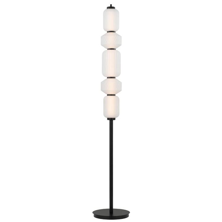 Torso Modern Standing Floor Lamp Light Metal Glass Black Matte