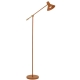 Olav Modern Standing Floor Lamp Light Metal Orange Satin