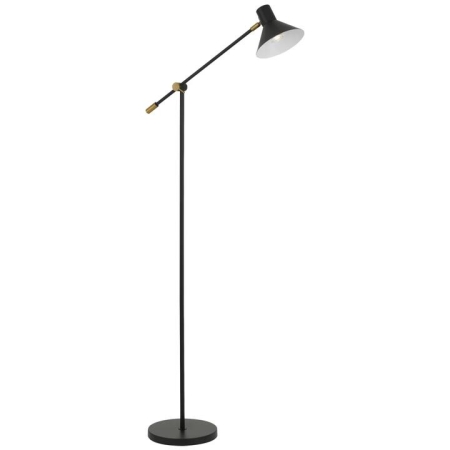 Olav Modern Standing Floor Lamp Light Metal Black Satin