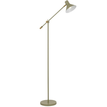 Olav Modern Standing Floor Lamp Light Metal Green Satin