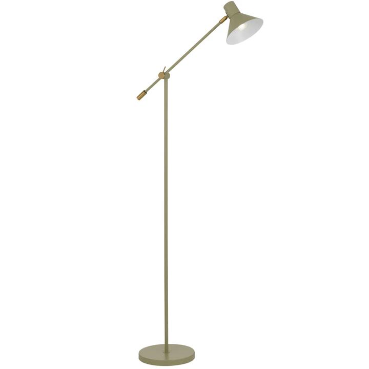 Olav Modern Standing Floor Lamp Light Metal Green Satin