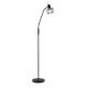Marbell Contemporary Standing Floor Lamp Light Metal Glass Black Smoke Matte