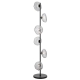 Zecca Contemporary Standing Floor Lamp Light Metal Glass Smoke Black Matte