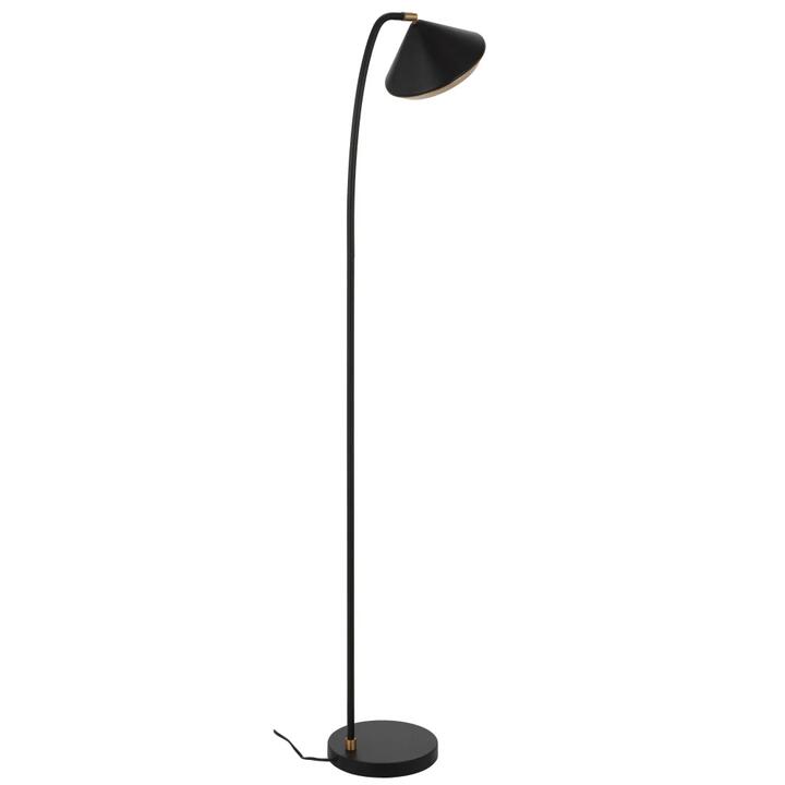 Larson Modern Standing Floor Lamp Light Metal Black Matte