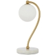 Felton Modern Table Desk Lamp Light Glass Metal Antique Gold Opal Matt White Marble Polished