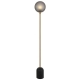 Gina Modern Standing Floor Lamp Light Travertine Glass Metal Black Dark Antique Brass Smoke Matte