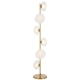 Zecca Contemporary Standing Floor Lamp Light Metal Glass Antique Gold Frost Gloss