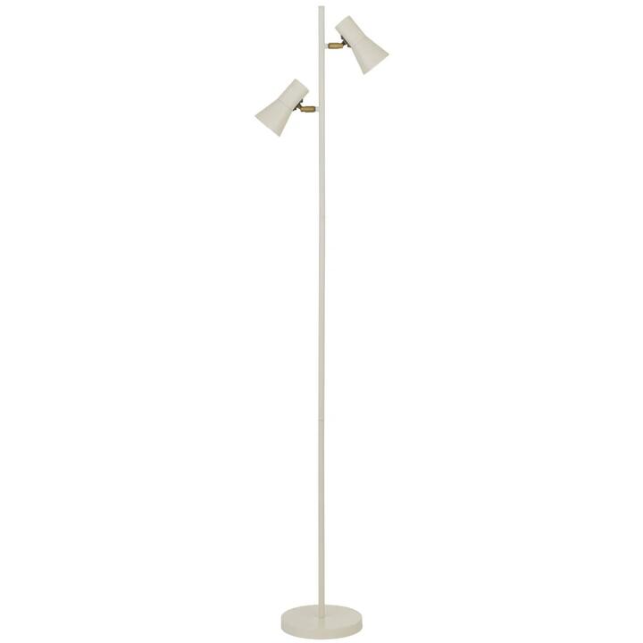 Verik Modern Standing Floor Lamp Light Foot Switch Metal Beige Satin