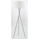 Denise Contemporary Standing Floor Lamp Light Metal Fabric Chrome White
