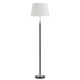 Belmore Contemporary Standing Floor Lamp Light Metal Fabric Walnut White