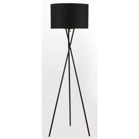 Denise Contemporary Standing Floor Lamp Light Metal Fabric Black