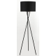 Denise Contemporary Standing Floor Lamp Light Metal Fabric Black