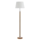 Belmore Contemporary Standing Floor Lamp Light Metal Fabric Teak White