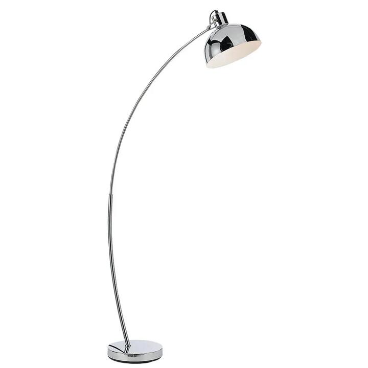 Beat Contemporary Standing Floor Lamp Light Metal Chrome Matte