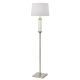 Dorcel Modern Standing Floor Lamp Light Foot Switch Glass Metal Clear White Nickel