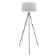 Anna Modern Standing Floor Lamp Light Metal Fabric White Dark Grey Matte Sand