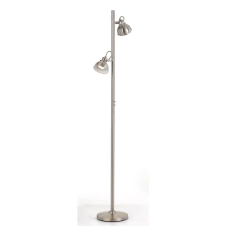 Carson Modern Standing Floor Lamp Light Metal Nickel Anodised