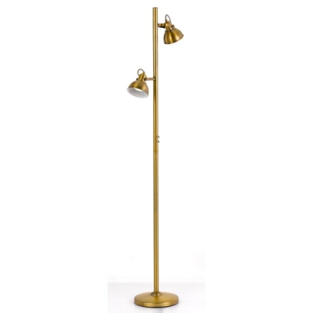 Carson Modern Standing Floor Lamp Light Metal Antique Brass Anodised