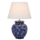 Yulan Modern Table Desk Lamp Light Ceramic Blue White Gloss
