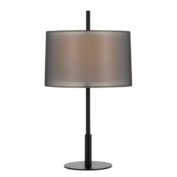 Vale Modern Table Desk Lamp Light Metal Fabric Black White