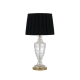 Sigrid Modern Table Desk Lamp Light Glass Metal Fabric Clear Black Gold