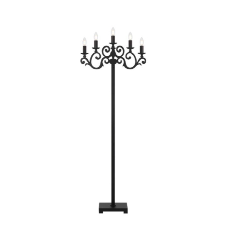 Emporia Vintage Standing Floor Lamp Light Foot Switch Metal Black Textured