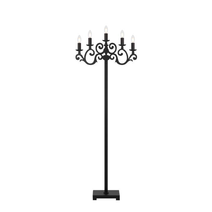 Emporia Vintage Standing Floor Lamp Light Foot Switch Metal Black Textured