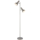 Hyvik Contemporary Standing Floor Lamp Light Metal Nickel Matte