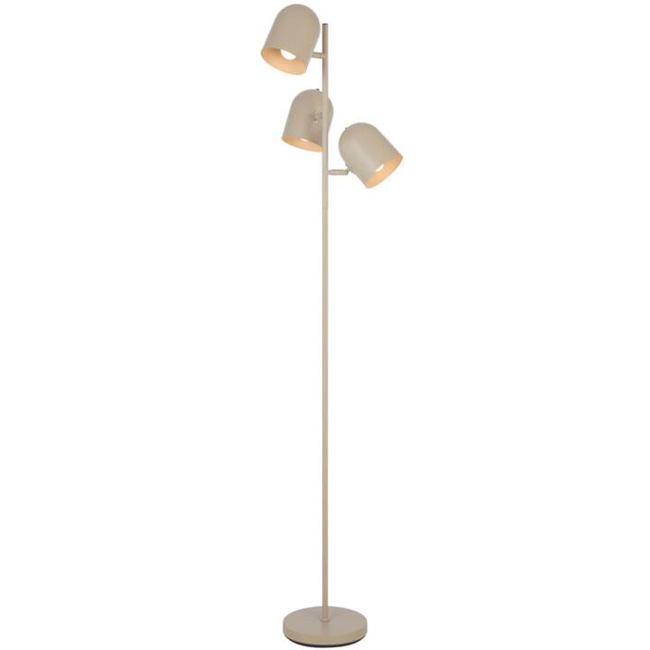 Turin Modern Standing Floor Lamp Light Metal Khaki Satin