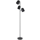 Turin Modern Standing Floor Lamp Light Metal Black Satin