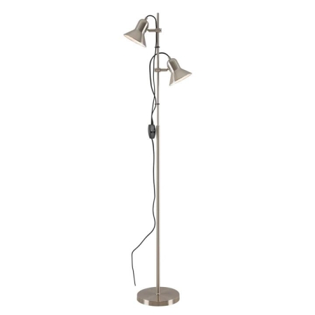 Corelli Industrial Standing Floor Lamp Light Metal Nickel