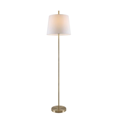 Dior Modern Standing Floor Lamp Light Metal Antique Brass White
