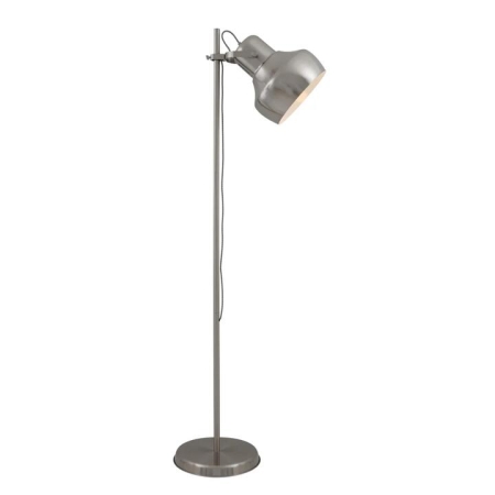 Grande Industrial Standing Floor Lamp Light Metal Nickel Anodised