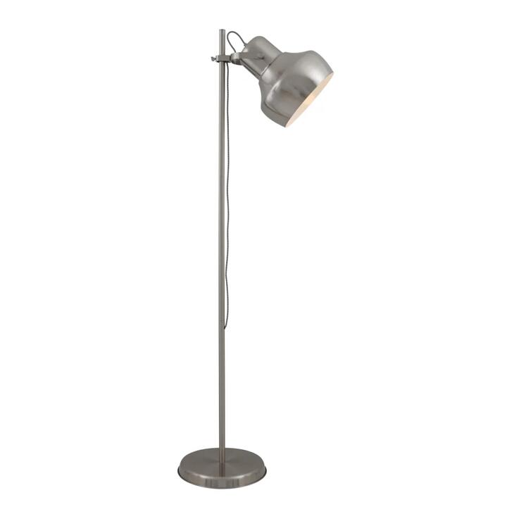 Grande Industrial Standing Floor Lamp Light Metal Nickel Anodised