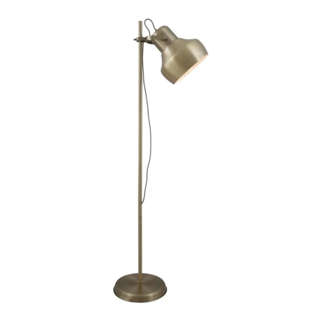 Grande Industrial Standing Floor Lamp Light Metal Antique Brass Anodised